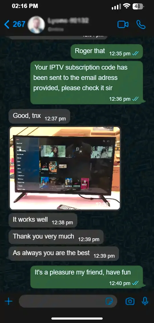 IPTV happy customer 12